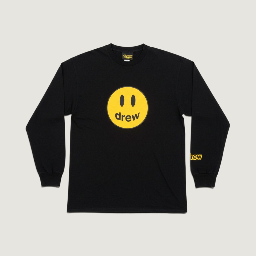 Drew House Long Sleeve T-Shirt Mascot Smiley Black XL